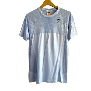 Gymshark Men’s Medium Blue Apex Seamless T Shirt Gym Athletic Running Outdoor